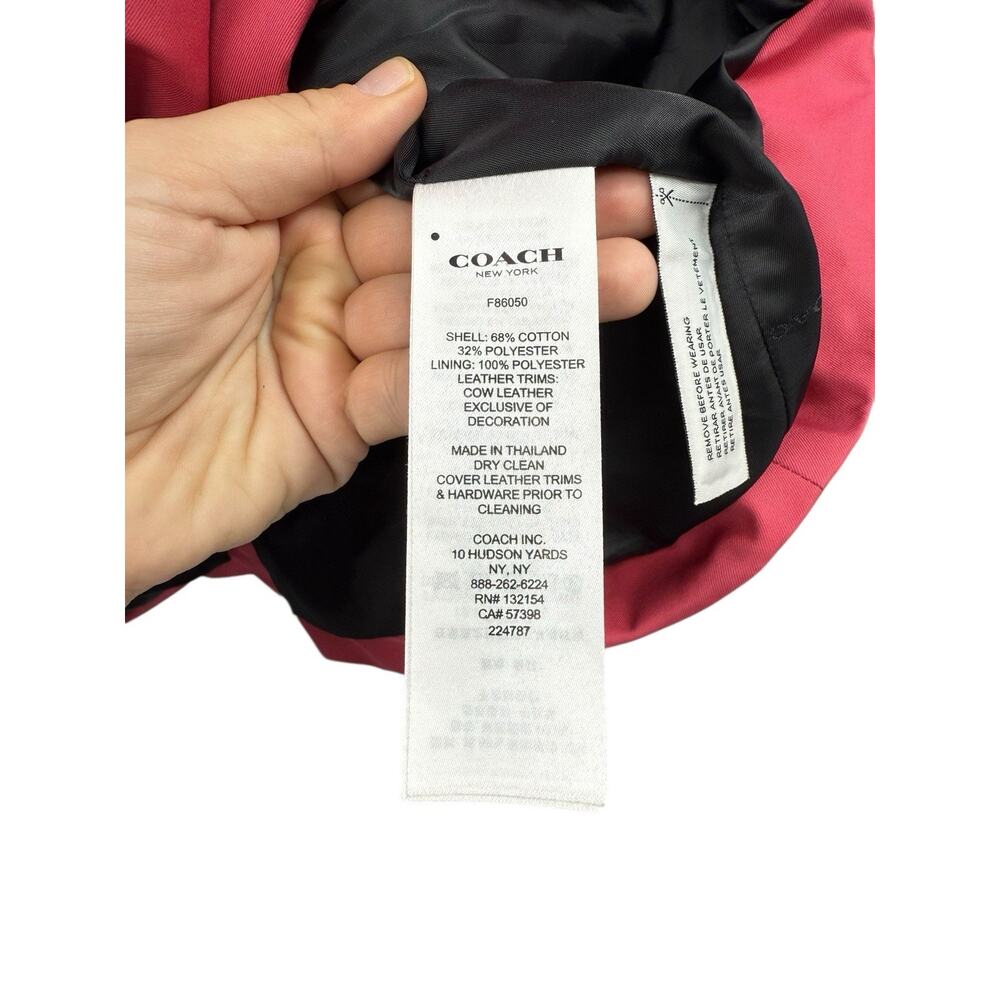 Coach Pink Double Breasted Short Length Trench Coat Career Timeless Womens Small - Picture 3 of 8